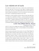 Los valores en el aula
