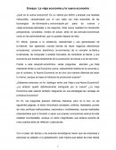 Ensayo: La vieja economía y la nueva economía