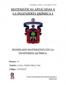 MODELADO MATEMÁTICO EN LA INGENIERIA QUÍMICA.