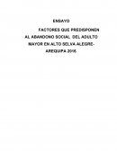 FACTORES QUE PREDISPONEN AL ABANDONO SOCIAL DEL ADULTO MAYOR EN ALTO SELVA ALEGRE