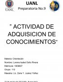 Actividad de adquisicion de conocimientos. Concepto de aprendizaje, inteligencias múltiples y estilos de aprendizaje