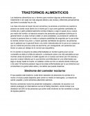 RESUMEN DE TRASTORNOS ALIMENTICIOS