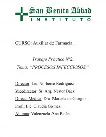 Práctico Nº2. Tema: “PROCESOS INFECCIOSOS. Página 1