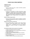 PASOS PARA CREAR EMPRESA PRIMEROS PASOS
