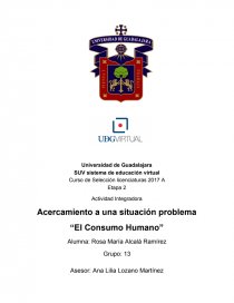 Acercamiento a una situación problema “El Consumo Humano”. Página 1