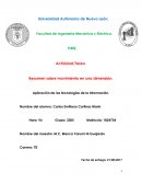 Fisca movimientos. Movimiento en una dimensión
