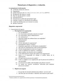 Manual para el diagnostico y evaluación. Levantamiento de información. Página 1