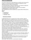 Tipos de dominación. La DOMINACIÓN es un tipo de relación social