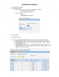 Manual SAP - Generación reservas SAP. Página 1