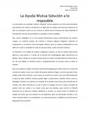 La Ayuda Mutua Solución a lo imposible