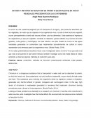 ESTUDIO Y METODOS DE REDUCCIÓN DE CROMO VI (HEXAVALENTE) EN AGUAS RESIDUALES PROCEDENTES DE LAS CURTIEMBRES