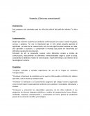 Proyecto: ¿Cómo nos comunicamos?