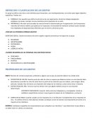DEFINICION Y CLASIFICACION DE LOS GRUPOS