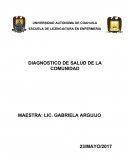 DIAGNOSTICO DE SALUD DE LA COMUNIDAD