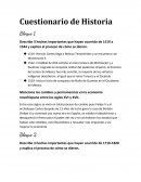 Describe 3 hechos importantes que hayan ocurrido de 1519 a 1544 y explica el proceso de cómo se dieron. Cuestionario de Historia