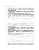 REGLAMENTO PARA ASISTIR AL LABORATORIO EN EL CURSO DE QUIMICA I