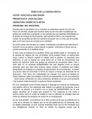 Un Ensayo de la cadena critica