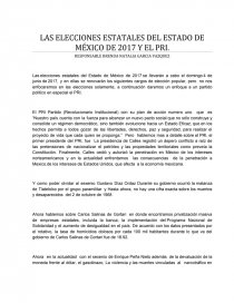 LAS ELECCIONES ESTATALES DEL ESTADO DE MÉXICO DE 2017. Página 1