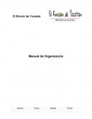 Manual de Organización de la empresa “El rincón de Yucatán”