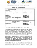 DISEÑO CURRICULAR BASADO EN COMPETENCIAS DE LA ASIGNATURA DE EPIDEMILOGIA