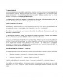 Los Indicadores de la productividad