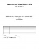 TECNOLOGÍA DE LA INFORMACIÓN Y DE LA COMUNICACIÓN 1 ETAPA 1 APLICACIÓN 1