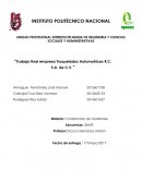 Trabajo final empresa Troquelados Automotrices R.C. S.A. de C.V.