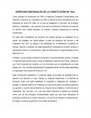 Como es el Derechos individuales de la Constitucion