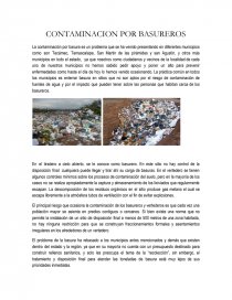 CONTAMINACION POR BASUREROS. Página 1