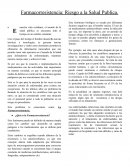 Este problema lo conocemos como: La Farmacorresistencia