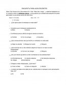 Encuesta para adolescentes