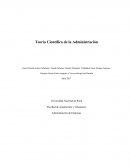 TEORIA CIENTIFICA DE LA ADMINISTRACION Administración de Empresas