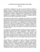 Lo que sabemos sobre la gestión estratégica de la tecnología