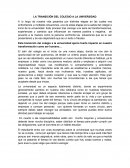 LA TRANSICIÓN DEL COLEGIO A LA UNIVERSIDAD