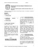 Determinacion del porcentaje de hidratacion de un compuesto