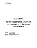 REFLEXIÓN SOBRE USO ADECUADO DEL LENGUAJE EN EL ÁREA DE LA DISCAPACIDAD
