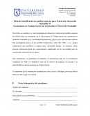 Ficha de identificación de posibles espacios para Práctica de Desarrollo Sostenible II