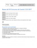 Bases para el VII concurso de cuento Colegio Divino Salvador