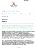 Ensayo Final de la obra “A Puerta Cerrada” escrita por Jean Paul Sartre