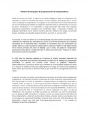 Historia de lenguajes de programación de computadoras