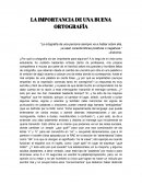 COMO ES LA IMPORTANCIA DE UNA BUENA ORTOGRAFÍA