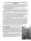 El impacto al medio ambiente por los residuos de la electrónica
