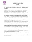 LA INVESTIGACION DEL DERECHO DENTRO DE LA INVESTIGACION CIENTIFICA