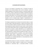 La Evolución del Conocimiento. La aplicación de conocimientos