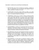 FUNCIONES Y EJEMPLOS DE UN SISTEMA DE INFORMACIÓN