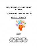 TEORIA DE LA COMUNICACIÒN EFECTO GOOGLE