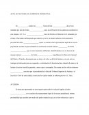 Acta levantada en audiencia incidental