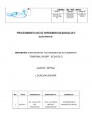 Procedimiento uso de herrameintas manuales y eléctricas