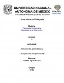 Psicología Evolutiva I y Psicología de la Educación I