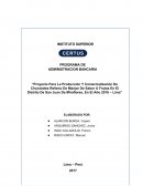 Identificación del PROYECTO DE NEGOCIO MYPE CERTUS